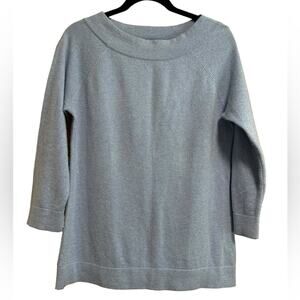 Charter Club 100% Cashmere 2-Ply Light Baby Blue Boatneck Size Large